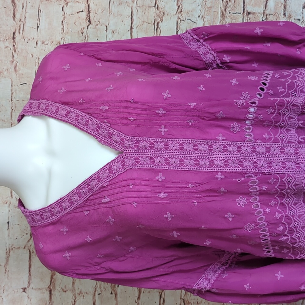 Elegant Pink Embroidered Women's Top